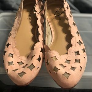 Torrid NWT Nude Cut Out Mesh Almond Flats